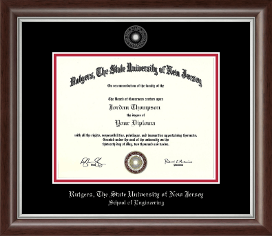 Rutgers University diploma frame - Silver Embossed Diploma Frame in Devonshire