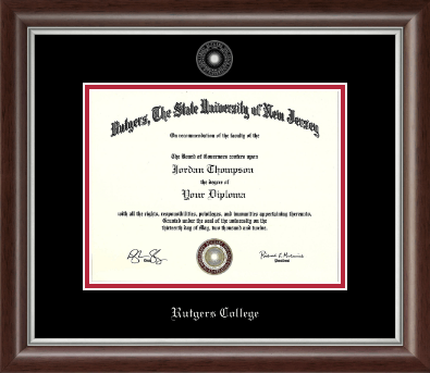 Rutgers University diploma frame - Silver Embossed Diploma Frame in Devonshire