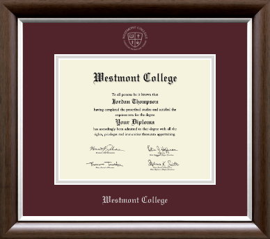 Westmont College diploma frame - Silver Embossed Diploma Frame in Devonshire