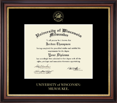 University of Wisconsin-Milwaukee diploma frame - Gold Embossed Diploma Frame in Regency Gold