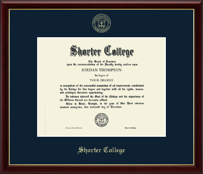 Shorter College diploma frame - Gold Embossed Diploma Frame in Galleria