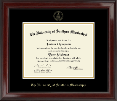 The University of Southern Mississippi diploma frame - Gold Embossed Edition Diploma Frame in Encore