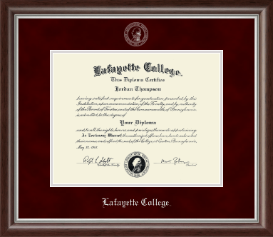 Lafayette College diploma frame - Silver Embossed Diploma Frame in Devonshire
