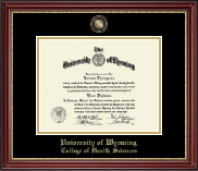 University of Wyoming diploma frame - Masterpiece Medallion Diploma Frame in Kensington Gold