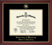 University of Wyoming diploma frame - Masterpiece Medallion Diploma Frame in Kensington Gold
