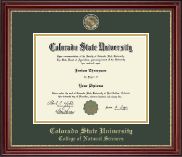 Colorado State University diploma frame - Masterpiece Medallion Diploma Frame in Kensington Gold