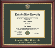Colorado State University Masterpiece Medallion Diploma Frame in Kensington Gold