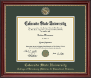 Colorado State University Masterpiece Medallion Diploma Frame in Kensington Gold