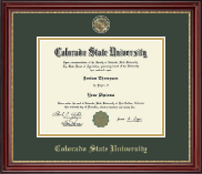 Colorado State University diploma frame - Masterpiece Medallion Diploma Frame in Kensington Gold