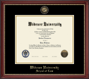 Widener University School of Law Masterpiece Medallion Diploma Frame in Kensington Gold