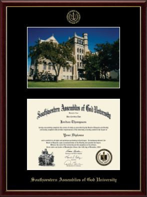 Southwestern Assemblies of God University diploma frame - Campus Scene Diploma Frame in Galleria