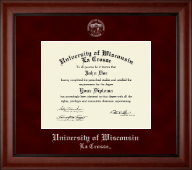 University of Wisconsin La Crosse Silver Embossed Diploma Frame in Cambridge
