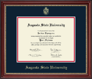 Augusta State University Gold Embossed Diploma Frame in Kensington Gold