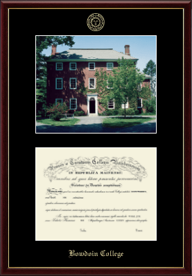 Bowdoin College diploma frame - Campus Scene Diploma Frame in Galleria