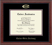 Culver Academies diploma frame - Gold Embossed Diploma Frame in Signature