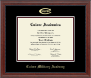 Culver Academies diploma frame - Gold Embossed Diploma Frame in Signature