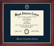 Mount Aloysius College diploma frame - Silver Embossed Diploma Frame in Kensington Silver