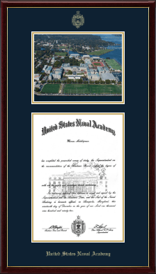 United States Naval Academy diploma frame - Campus Scene Diploma Frame - Aerial View in Galleria