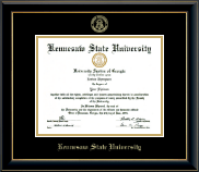 Kennesaw State University Gold Embossed Diploma Frame in Onyx Gold