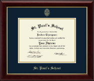 St. Paul's School diploma frame - Gold Embossed Diploma Frame in Gallery