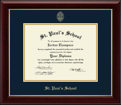 St. Paul's School diploma frame - Gold Embossed Diploma Frame in Gallery