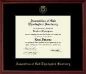 Assemblies of God Theological Seminary Gold Embossed Diploma Frame in Camby
