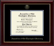 Assemblies of God Theological Seminary Gold Embossed Diploma Frame in Gallery