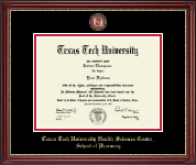Texas Tech University Health Sciences Center Masterpiece Medallion Diploma Frame in Kensington Gold