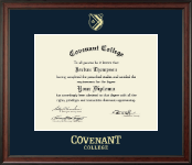 Covenant College Gold Embossed Diploma Frame in Studio