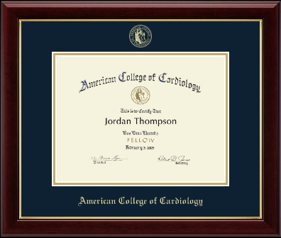 American College of Cardiology certificate frame - Gold Embossed Certificate Frame in Gallery