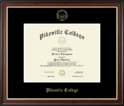 Pikeville College Gold Embossed Diploma Frame in Studio Gold