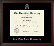The Ohio State University Silver Embossed Diploma Frame in Studio