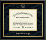 Williams College diploma frame - Gold Embossed Diploma Frame in Onyx Gold