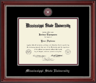 Mississippi State University diploma frame - Pewter Masterpiece Medallion Diploma Frame in Kensington Silver