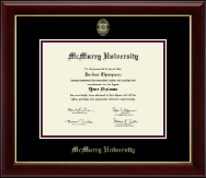 McMurry University Gold Embossed Diploma Frame in Gallery