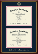 University of Massachusetts Lowell Double Diploma Frame in Galleria