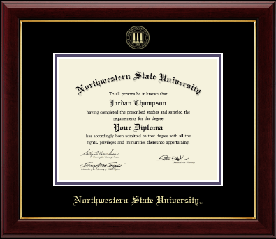Northwestern State University diploma frame - Gold Embossed Diploma Frame in Gallery