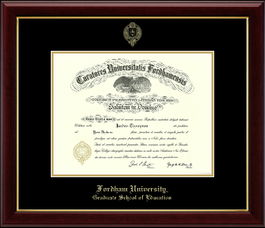 Fordham University diploma frame - Gold Embossed Diploma Frame in Gallery