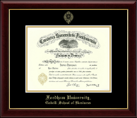 Fordham University Gold Embossed Diploma Frame in Gallery