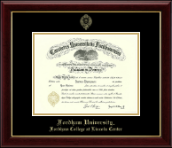 Fordham University diploma frame - Gold Embossed Diploma Frame in Gallery