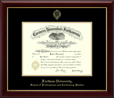 Fordham University diploma frame - Gold Embossed Diploma Frame in Gallery