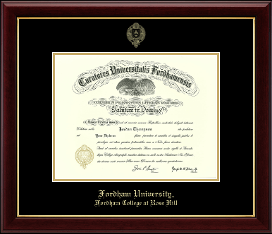 Fordham University diploma frame - Gold Embossed Diploma Frame in Gallery