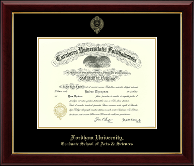 Fordham University diploma frame - Gold Embossed Diploma Frame in Gallery