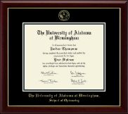 The University of Alabama at Birmingham Gold Embossed Diploma Frame in Gallery