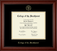 College of the Southwest Gold Embossed Diploma Frame in Cambridge