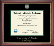 University of Alaska Anchorage Masterpiece Medallion Diploma Frame in Kensington Gold