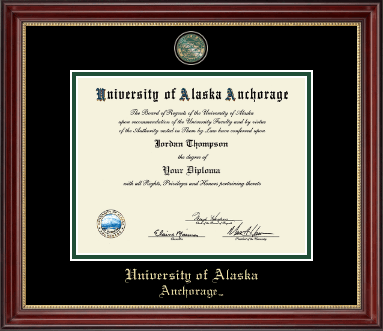University of Alaska Anchorage diploma frame - Masterpiece Medallion Diploma Frame in Kensington Gold