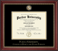 Purdue University Masterpiece Medallion Diploma Frame in Kensington Gold