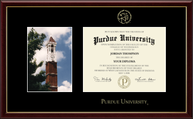 Purdue University diploma frame - Campus Scene Diploma Frame - Bell Tower in Galleria