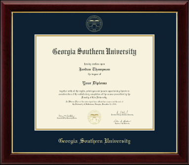 Georgia Southern University diploma frame - Gold Embossed Diploma Frame in Gallery